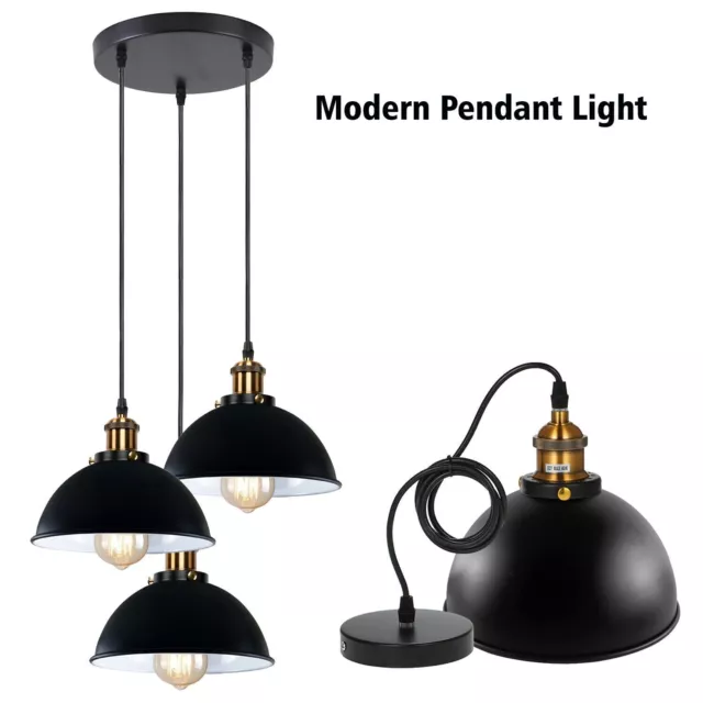 Vintage Ceiling Pendant Light Industrial Metal Lampshade Chandelier Retro Lamp