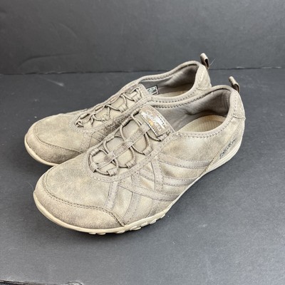 Skechers Sneakers Womens 7 Relaxed Fit Breathe Easy Days End Taupe Low Top