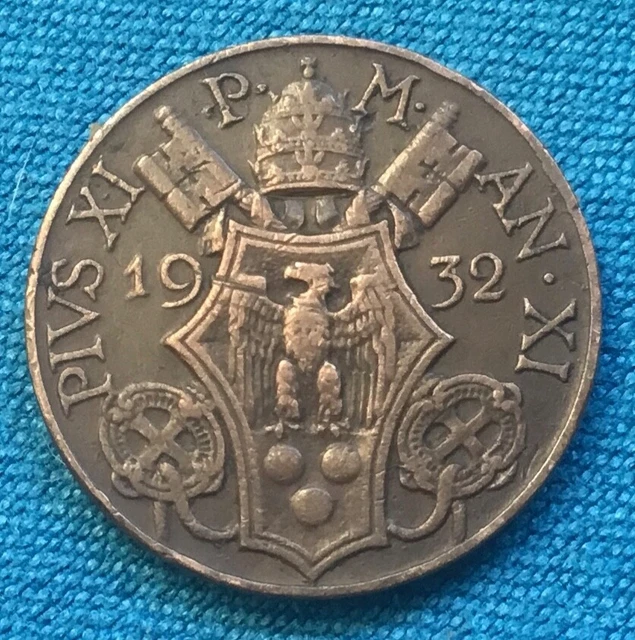 Stato Della Città Del Vaticano Moneta 5 Centesimi 1932 Pius Xi