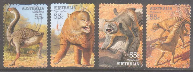 Australia 2008 Mega Fauna Used set 4 self adhesive stamps