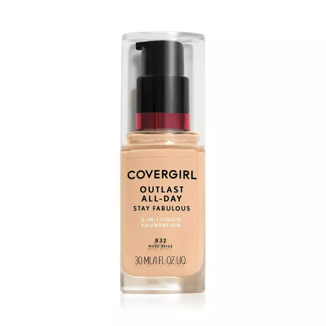 CoverGirl Outlast All Day Stay Fabulous 3-in-1 Foundation #832 Nude Beige