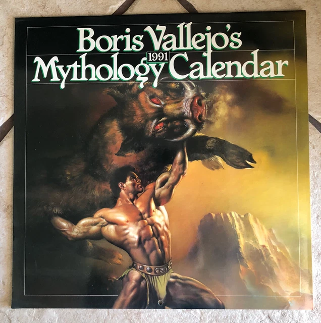VINTAGE BORIS VALLEJO Mythology Calendar 1991 WorkMan Art Center Poster