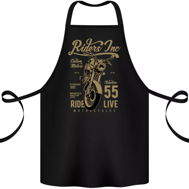 Grembiule Riders Inc Moto Cafe Racer Bicicletta Biker Cotone 100% Biologico