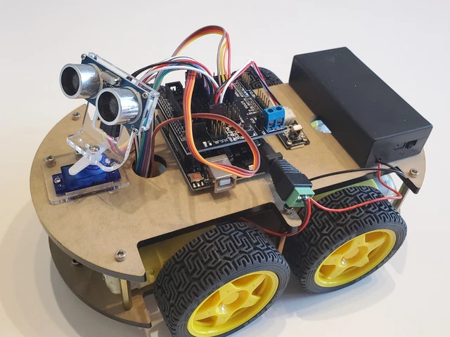 SMART ROBOT 4X4 Car Kit ELEGOO UNO R3 Line Tracking Ultrasonic Sensor ...