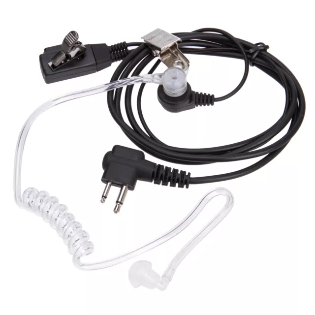 2 Pin PTT Mic Covert Acoustic Tube Earpiece Headset pour MOTOROLA GP300/88s