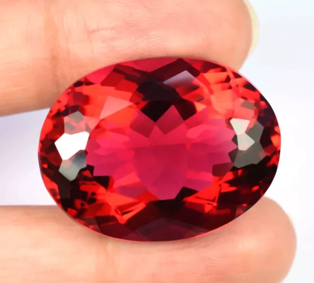 54.50Ct Certified Flawless Red Orange Loose Gemstones Natural Malaya Garnet AAA+