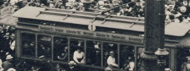 BERLIN Tiergarten Großer Stern Straßenbahn Fest Tram Linie 1 & 23 * Foto 1908 ? 2