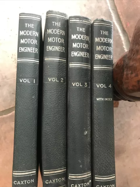 Caxton's The Modern Motor Engineer Books Volumes 1-4 With Index 1948 Set