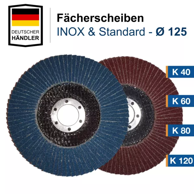 Ø 125mm Fächerscheiben Lamellenscheiben Schleifscheiben Schleifmop Fächerscheibe