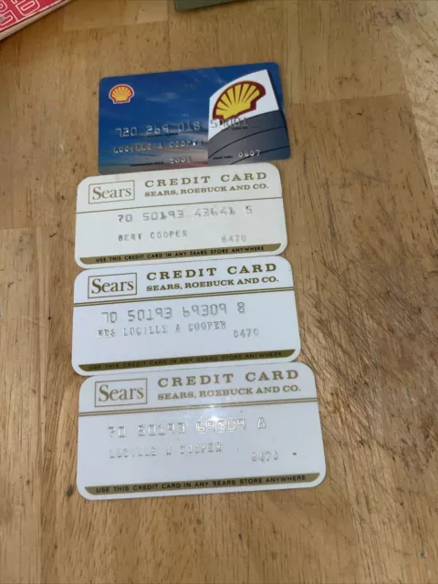 Vintage Expired CREDIT Card Sears Shell Gas Lot