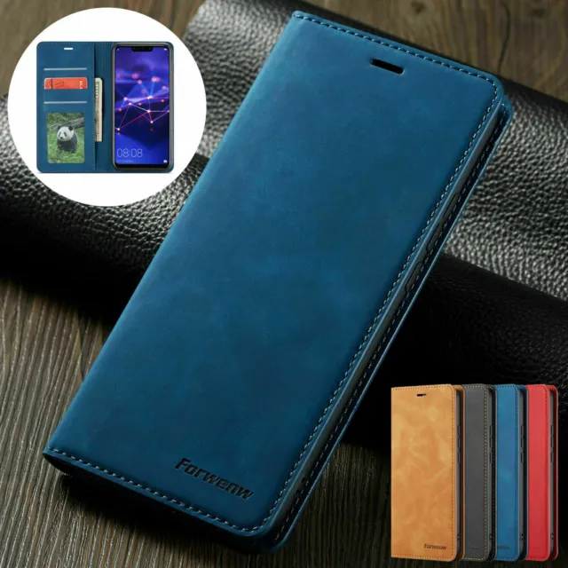 For Samsung S10 S23 S20 Retro Leather Wallet Flip Case Stand Phone Cover Luxury