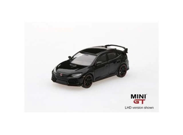 Mini GT Car- HONDA CIVIC TYPE R 2017 (FK8) RIGHT HAND DRIVE, BLACK, 1:64, New