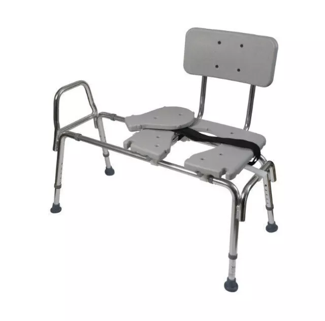 DMI Tub Transfer Bench and Shower Chair with Non Slip Aluminum Body