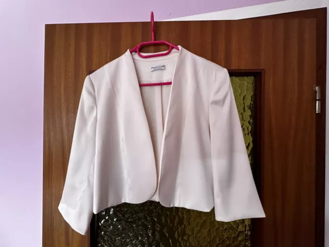 Gilet bolero Marie Lund Copenhagen giacca corta 40 rosa chiaro lucido NUOVO matrimonio