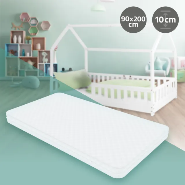 Colchón de espuma fría para niños Oeko-Tex cama infantil 200x90 altura 10 cm