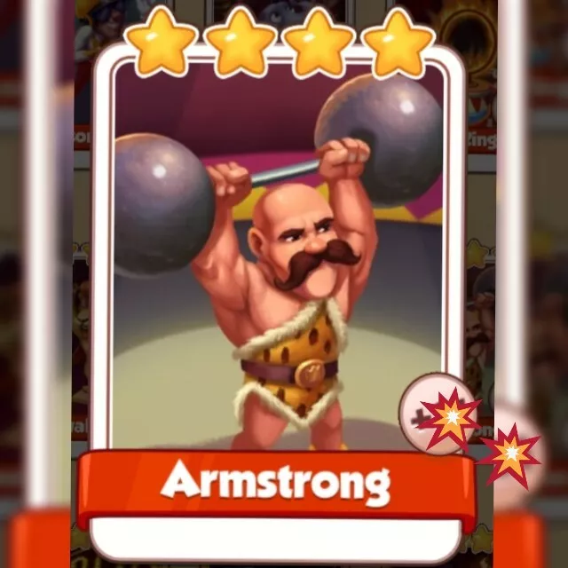 Armstrong *** Coin master Game card. Get card Immediately.