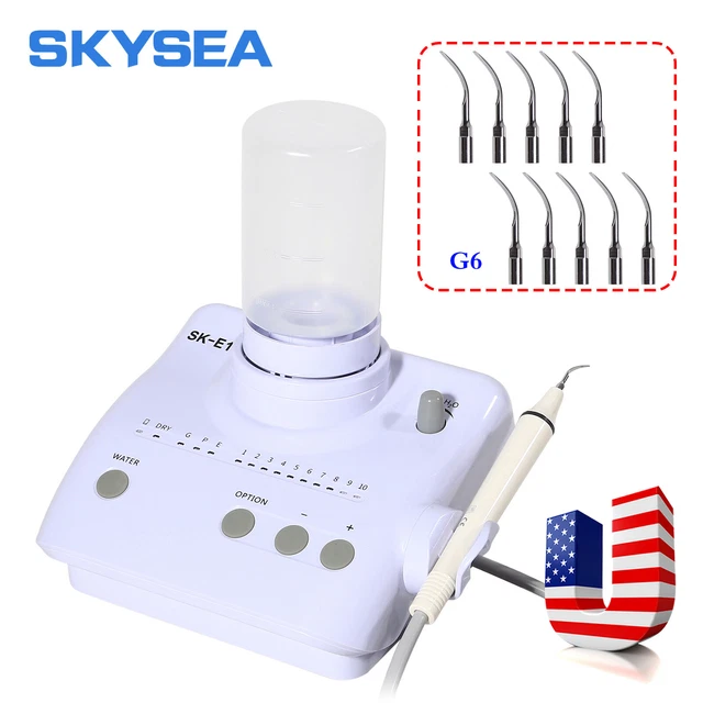 Dental Ultrasonic Piezo Scaler Machine Self-Bottles 15Tips Fit EMS Cavitron CE