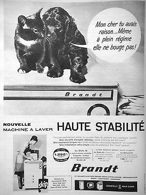 publicité Advertising 0421 1968  Brandt machine à laver Statomatic Mme Fouace .. 