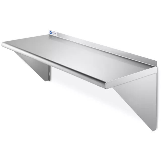 NSF Stainless Steel 18x48 Wall Shelf 16GA Commercial Kitchen Restaurant Shelving