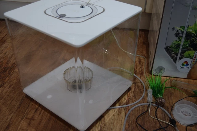 BiOrb CUBE 30 Complete Aquarium Fish Tank MCR LED White Used Working CIRENCESTER 12