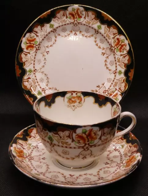 Antique/ Vintage Tuscan China England Trio - Cup, Saucer, Side Plate