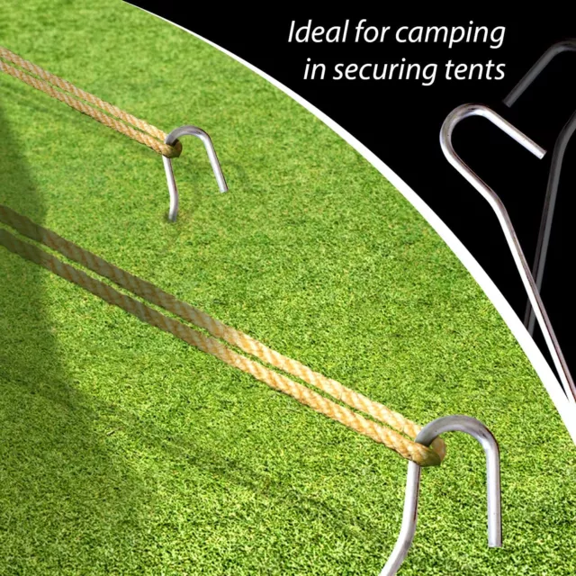 SUL Tent Pegs Hard Ground  (Case of 20) Heavy Camping Ground STAKES Sheet Hook 3