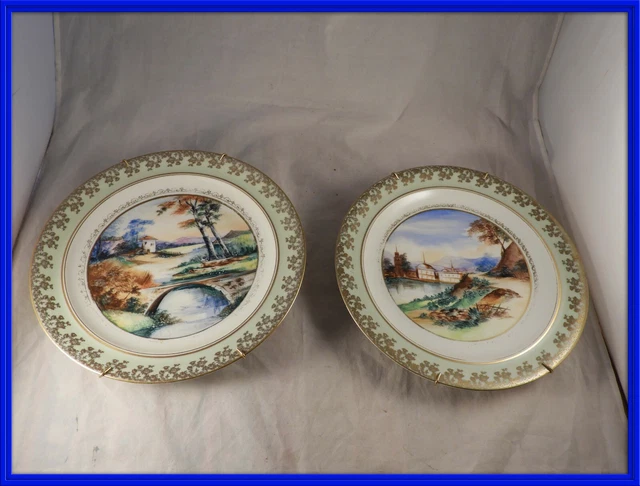 Pareja De Platos De Porcelana De Limoges. Diametro 25 Cm