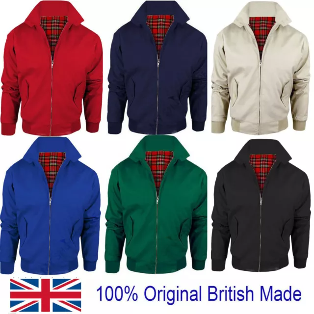 Mens Vintage Bomber Jacket Classic Retro Scooter 1970'S Trendy Mod Coat Top Size