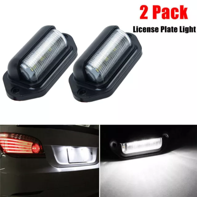 1 Coppia 10-30V LED Targa Luce Passo Porta Lampada per Auto Barca Camion Trailer