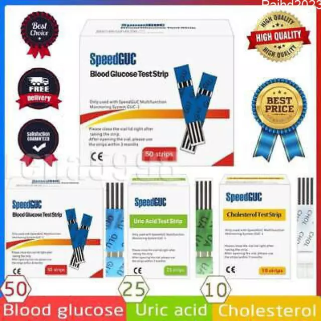 Uric Acid Test Strip Cholesterol Test Strips Blood Glucose Test Strips SpeedGUC