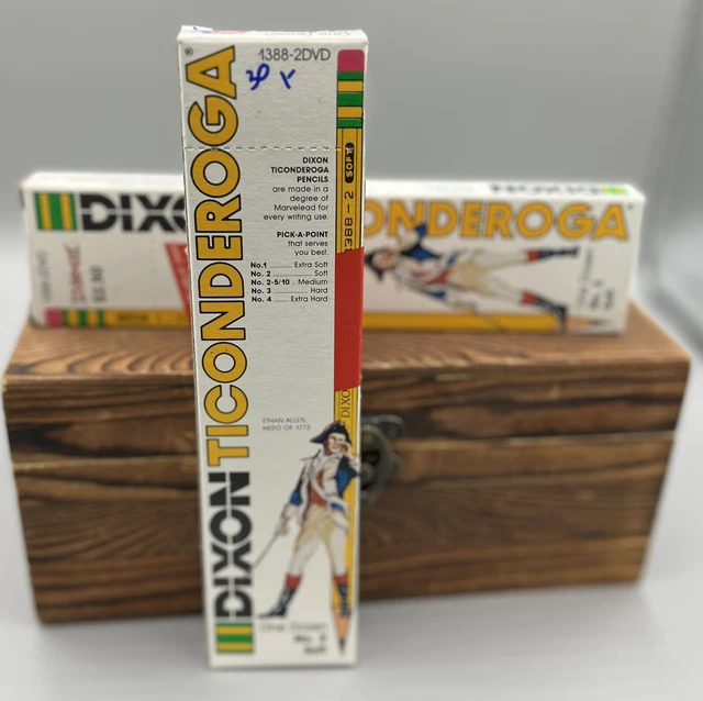 Vintage Dixon Ticonderoga Pencils 1388 #2 Soft 2 Boxes 24 Pencils Total USA 🇺🇸