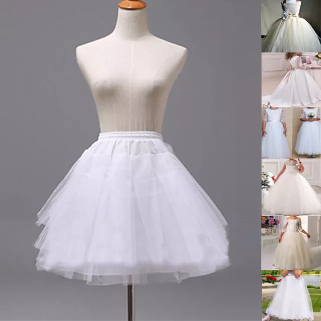 Flower Girl Dress Kid Children Underskirt Wedding Crinoline Petticoat Tutu Skirt