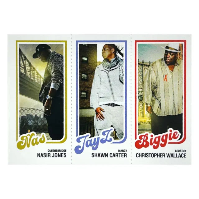 NAS JAY-Z BIGGIE 1980 East Coast All Stars Topps Design Hip-Hop Trading Card