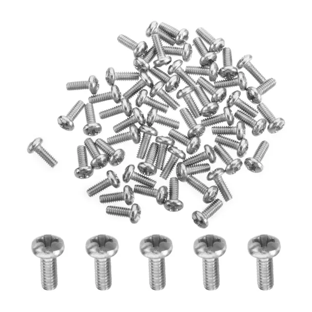 M2 X 5Mm Machine Screws Pan Phillips Cross Head Screw 304 Stainless Steel Fasten