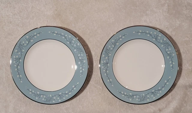 2 - 6  1/4" BREAD & BUTTER  PLATES  - Syracuse Minuet China w/ Platinum Trim