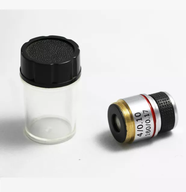 New Biological Microscope 4X Achromatic Objective Lens FotoHigh