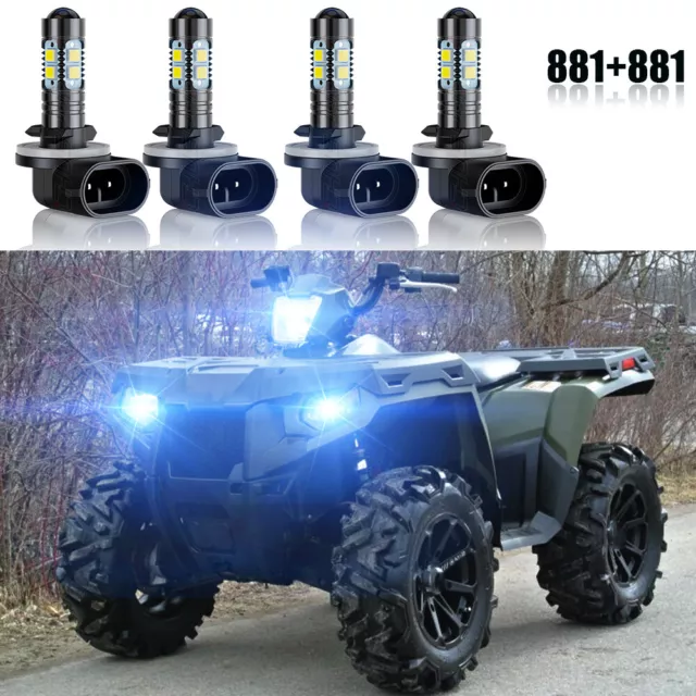 4x for Polaris Sportsman 500 550 570 600 700 800 850 XP 270W LED Headlight Bulbs