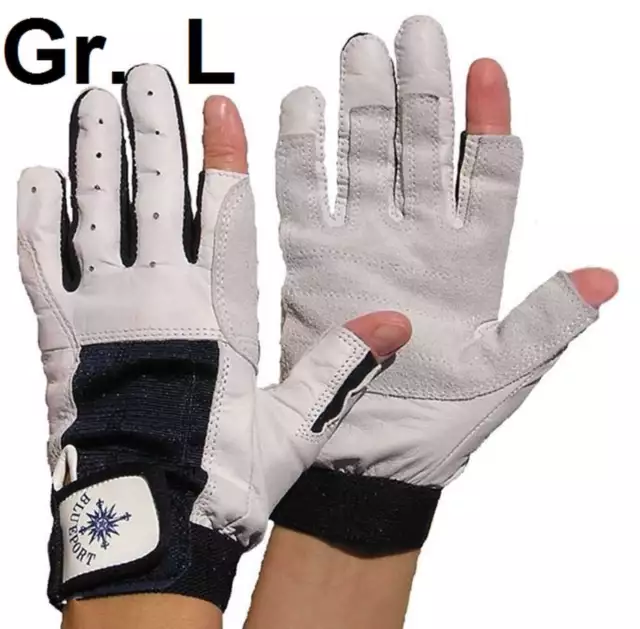 BluePort Roadie Handschuhe Leder Gr. L / 9 mit Finger Rigger Gloves Bühnenbau