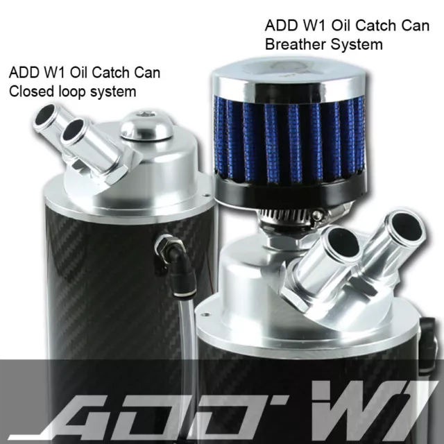 ADD W1 CARBON FIBER OIL Catch Can Tank- REAL Carbon Fiber