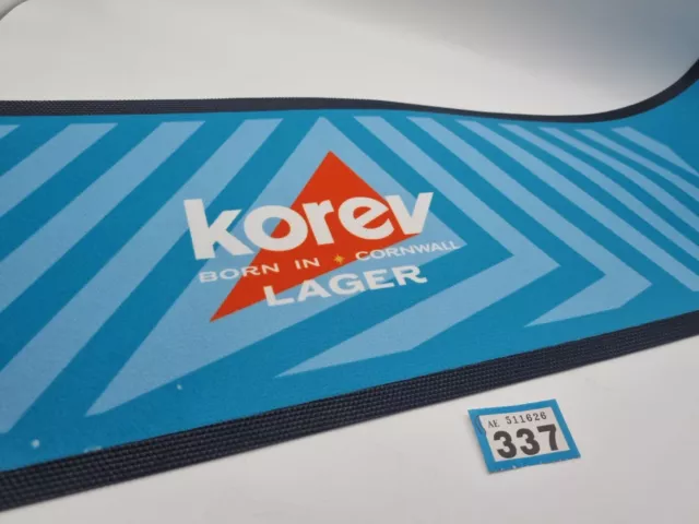 KOREV LAGER PUB Rubber Backed Pub Bar Runner Drip Mat X1 LOT BLA337