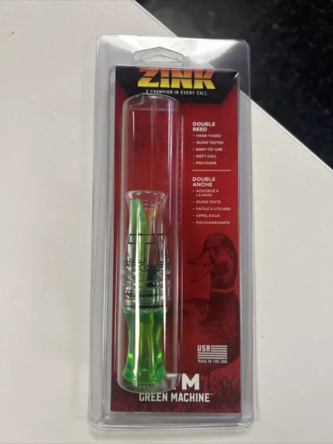 Zink Calls Zink Polycarb ATM Green Machine Double Reed Duck Call