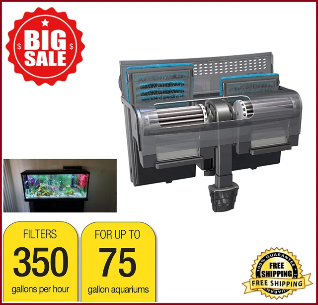 FISH TANK WATER FILTER PUMP Aquarium Sterilizer Filtration 350Gph 10