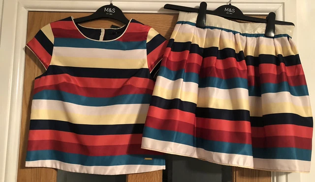 Autograph outfit 11-12 years Top & Skirt Multicoloured Metallic Trim Brand New