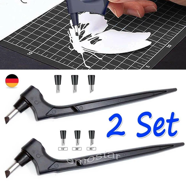2 Stk Edelstahl Craft Messer Schneidwerkzeuge 360-Grad Kunst Schneiden Werkzeug