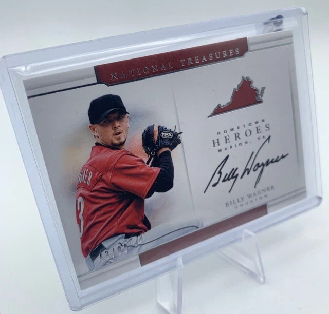2017 Panini National Treasures Hometown Heroes Billy Wagner #HH-BW 43/89 2017 Panini National Treasures Hometown Heroes Billy Wagner #HH-BW 43/89