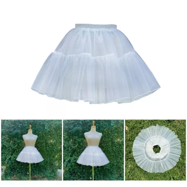 Women 35cm Short Tutus Skirt 1950s Layered Tulle Petticoat Half Slip Underskirt