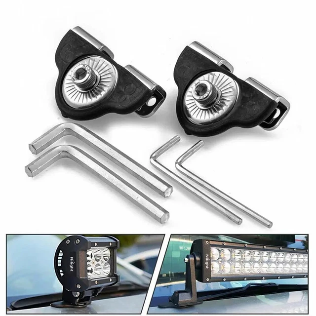 1x supporto staffa cofano motore auto fuoristrada SUV barra luminosa da lavoro montaggio cl H7