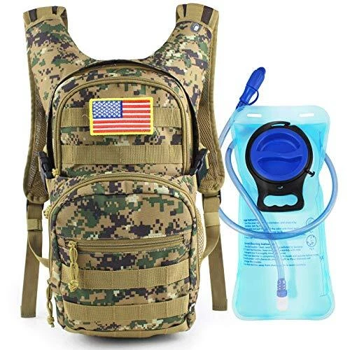 Hydration Hiking Backpack, Molle Tactical Hydration Backpack with Water