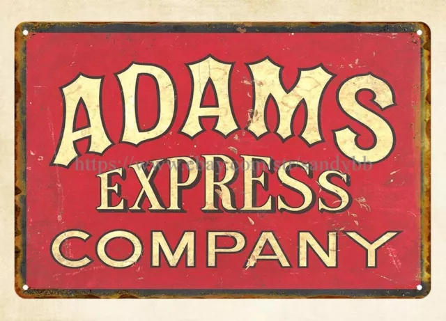 metal flowers the wall ADAMS EXPRESS COMPANY metal tin sign