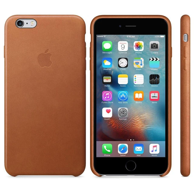 Genuine / Official Apple iPhone 6 Plus / 6s Plus Leather Case - Saddle Brown